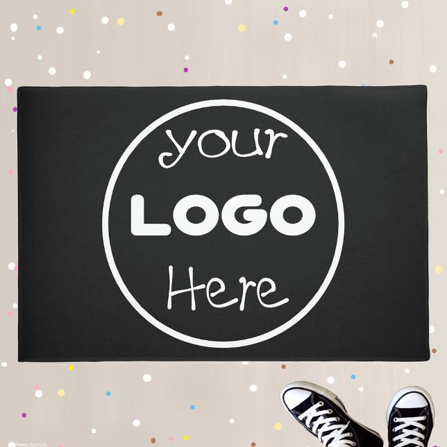 Company Business Logo Black Modern Professional  Doormat (Creator Uploaded)