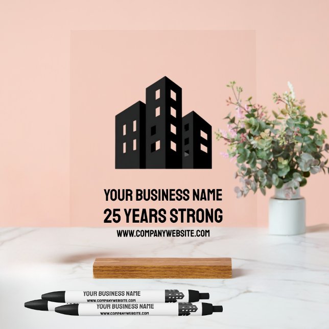 Company Business Logo Celebrating # Years Custom Black Ink Pen (Creator Uploaded)