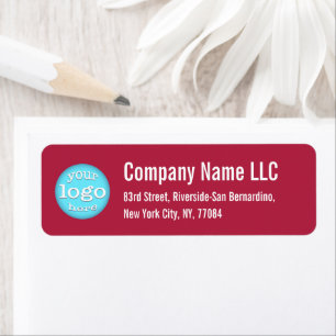 Company Business Logo Dark Magenta Return Address