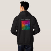 Company Business Logo Employee Double Sided Men's Hoodie (Back Full)
