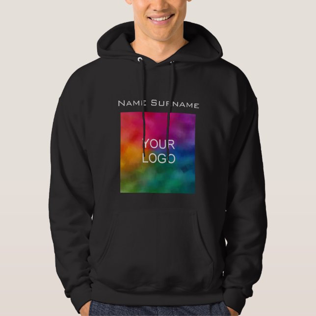 Company Business Logo Employee Double Sided Men's Hoodie (Front)