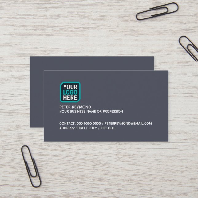 Company business logo lead-gray business card (Front/Back In Situ)