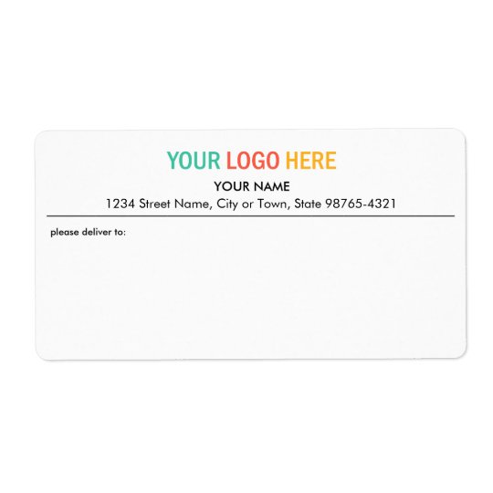 Company business logo package shipping address shipping label