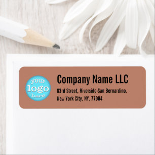 Company Business Logo Terracotta Return Address
