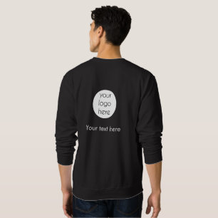 Company Business Logo Website Double Sided Black Sweatshirt