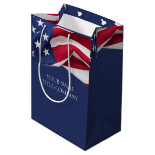 Company Business Marketing American Flag  Medium Gift Bag