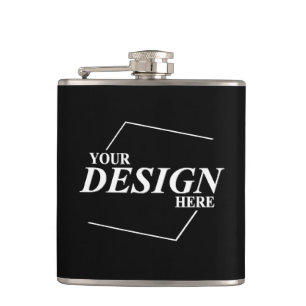 Company Business Name Design Your Own   Hip Flask