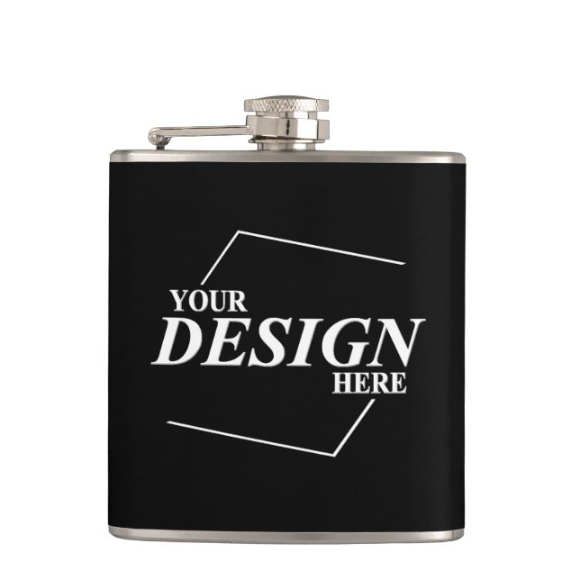 Company Business Name Design Your Own   Hip Flask (Front)