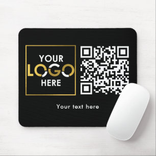 Company Business Your Logo Here QR Code Modern Mouse Mat