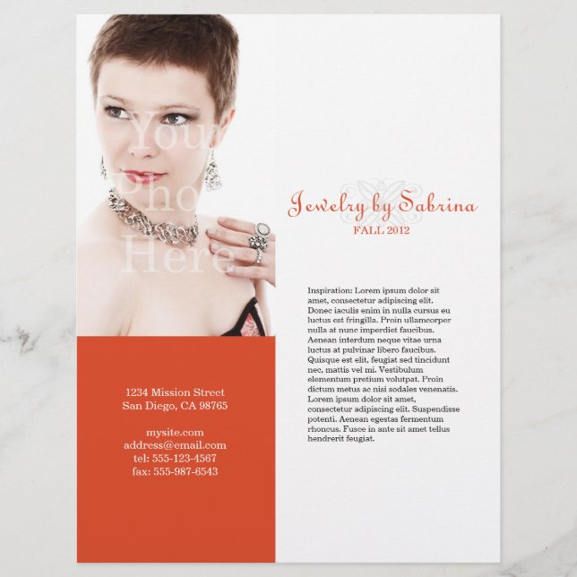 Company catalogue product line sheet cover templat (Front)