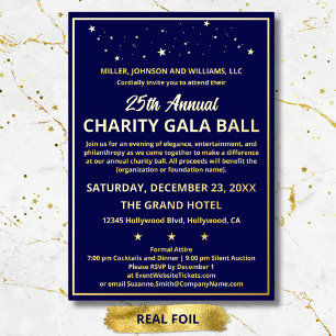 Company Charity Gala Ball Elegant Blue Custom