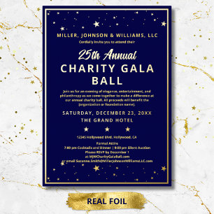 Company Charity Gala Ball Elegant Blue Custom