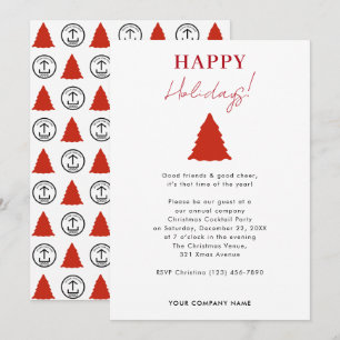Company Christmas Party Business Logo Invitation