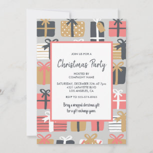 Company Christmas Party  invitation Cute Gifts 