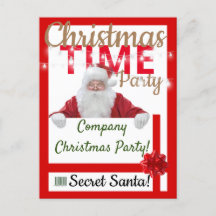 Company Christmas Party red Santa employee gift