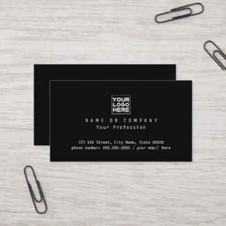 Company Corporative Business Name Black Business Card