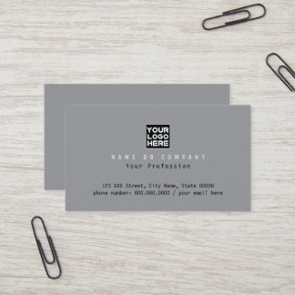 Company Corporative Business Name Gray Business Card