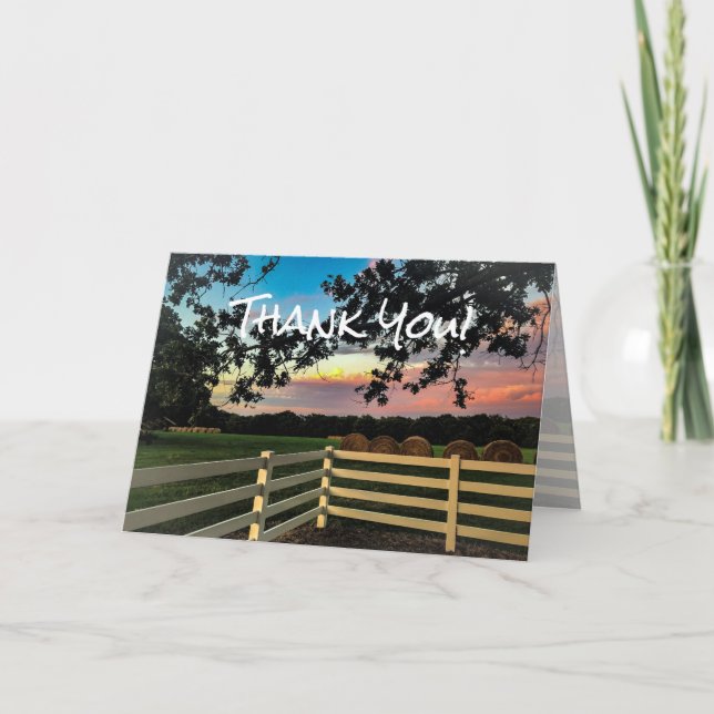 Company Custom Photo & Message Business Thank You (Front)