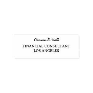 Company custom signature name job title self-inkin self-inking stamp