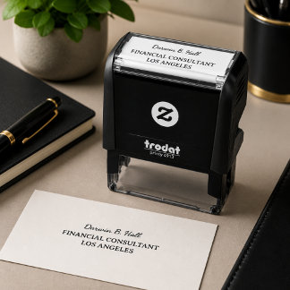 Company custom signature name job title self-inkin self-inking stamp
