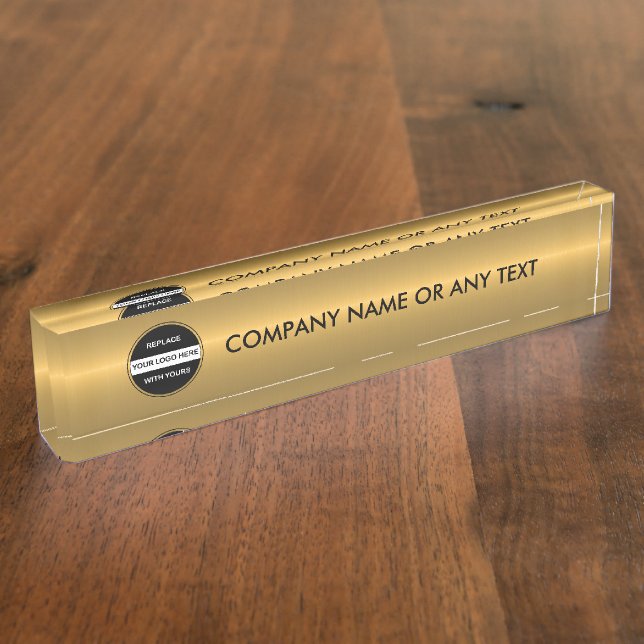Company Desk Nameplate Tempate (Side)
