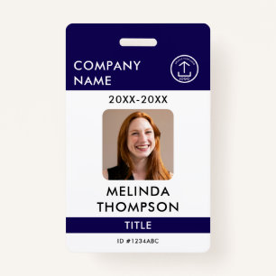 Company Employee ID Card Template Name Photo ID Badge