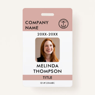 Company Employee ID Card Template Name Photo ID Badge