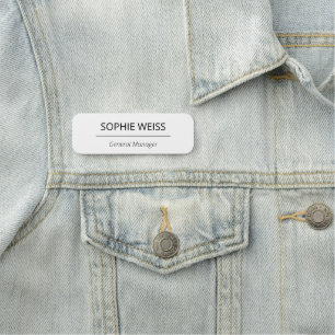Company Employee Name Tag Safety Pin Tag