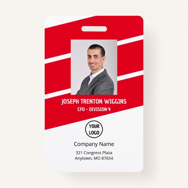 Company/Employee Photo Security Badge ID Badge (Front)