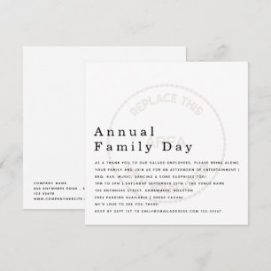 Company Family Day Logo Background Invitation