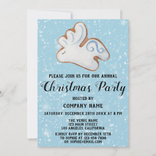 Company Holiday Christmas Party White Reindeer Invitation