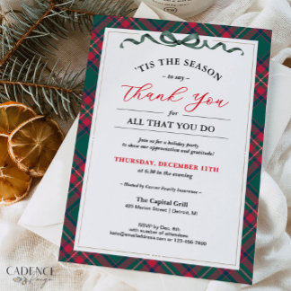 Company Holiday Party Invitation - Thank You