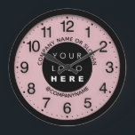 Company Logo Abstract Rose Pastel SPA Name Slogan  Large Clock<br><div class="desc">Unique minimal and decorative 
Corresponds to actual fashion trend in home decor.
You can change the shape and colour of the hand.</div>