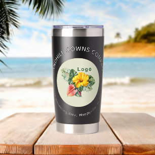 Company Logo and Business Name Curved Text Insulated Tumbler