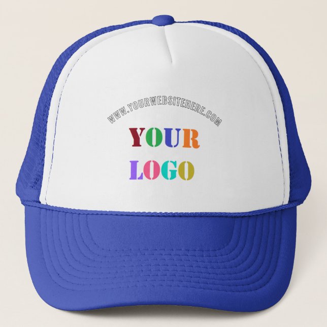 Company Logo and Custom Text Business Hat Template (Front)