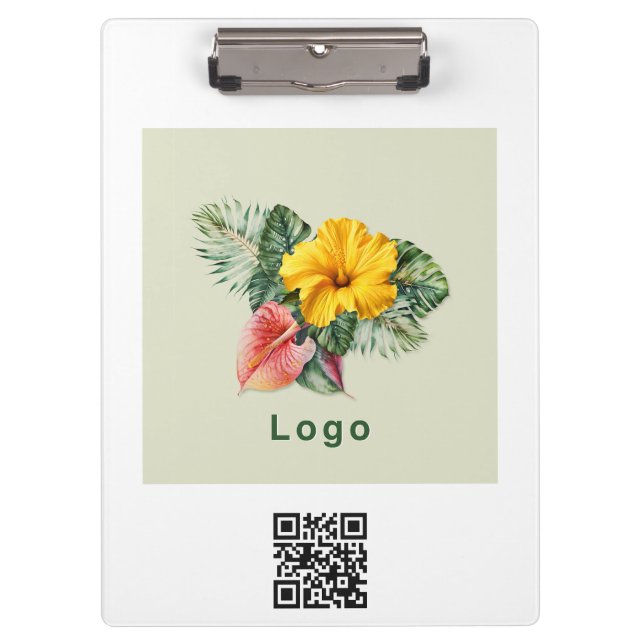 Company Logo and QR code Promo Merch Clipboard (Front)