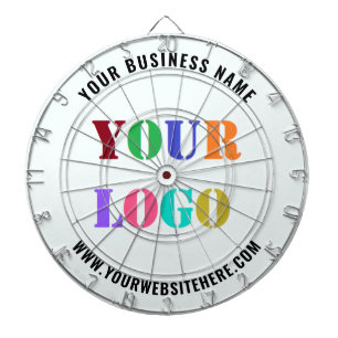 Company Logo and Text Business Dart Board Template