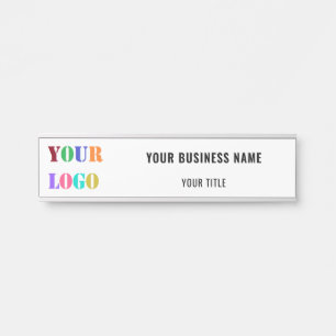Company Logo and Text Business Door Sign