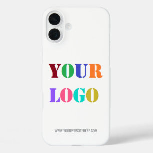 Company Logo and Text Business iPhone Case Example