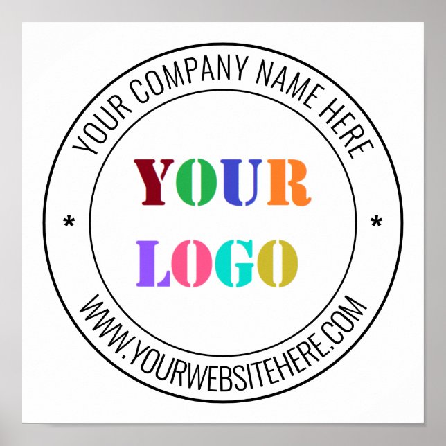 Company Logo and Text Business Promotional Poster (Front)