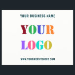 Company Logo and Text Promotional Business Flyers<br><div class="desc">Custom Colours and Fonts - Design Your Own Personalised Flyer with Your Company Logo Name Website or Custom Text Promotional Business or Modern Party Flyers Gift - Add Your Logo - Image - Photo or QR Code / Name - Company / Website or E-mail or Phone - Contact Information /...</div>