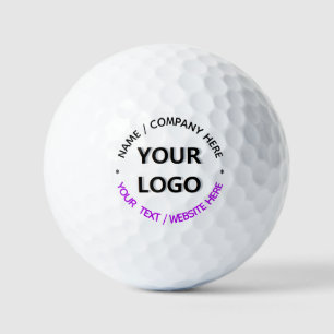 Company Logo and Text Stamps Golf Balls Template
