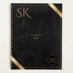 Company Logo Black and Gold Luxury  Planner