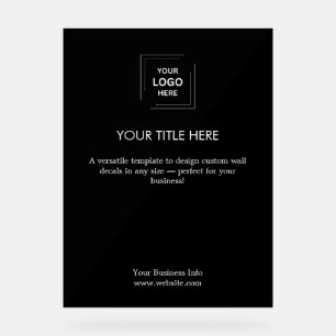 Company Logo   Black Modern Professional  Acrylic Sign