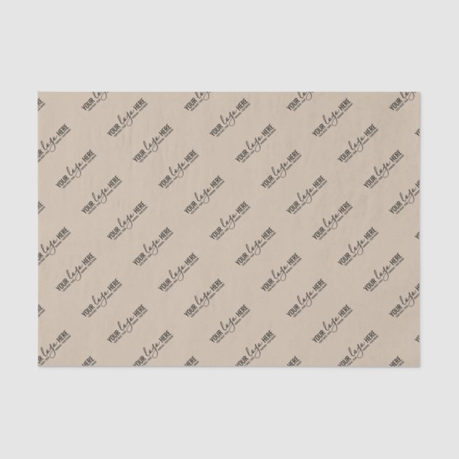 Company Logo Brand Custom Kraft Brown Business Tissue Paper (Front)