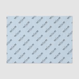 Company Logo Brand Personalised Blue Business Tissue Paper