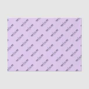 Company Logo Brand Personalised Purple Business Tissue Paper