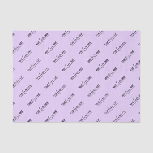 Company Logo Brand Personalised Purple Business Tissue Paper (Front)