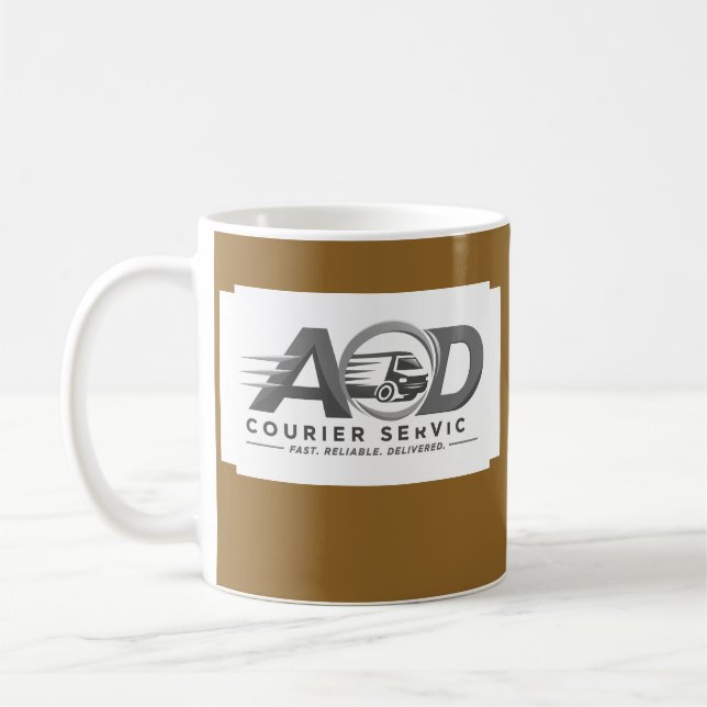Company Logo Brown Coffee Mug (Left)