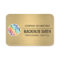 Company Logo Brushed Gold Colour Plastic Employee